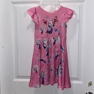 Spiderman Spidey  and His Amazing Friends Ghost Spider Toddler Dress Pink XS